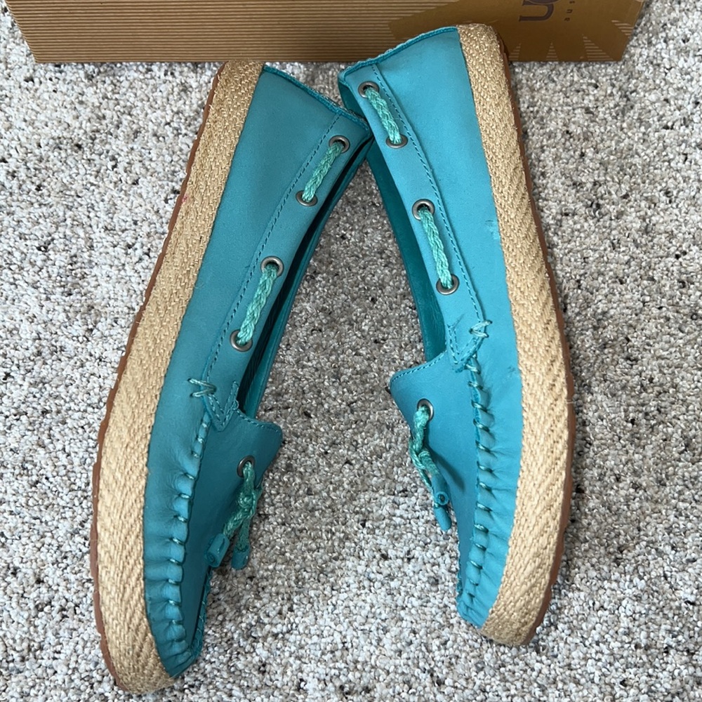 NIB AUTH UGG CHIVON FLAT Turquoise MRL - Picture 3 of 9